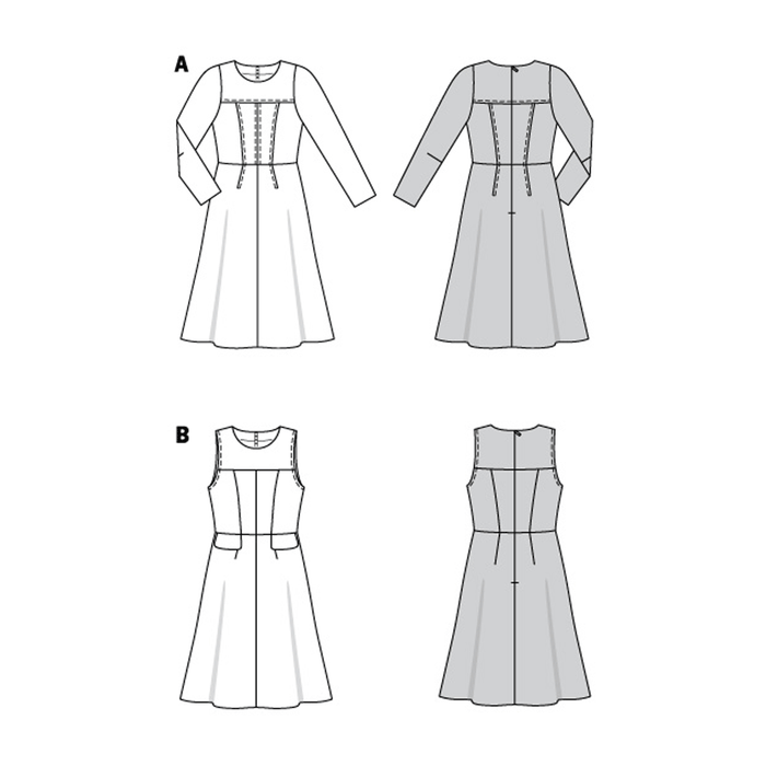 Burda Sewing Pattern 6099 Dress from Jaycotts Sewing Supplies