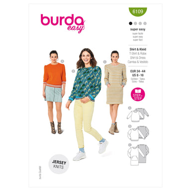 Burda Sewing Pattern 6109 Sweatshirt from Jaycotts Sewing Supplies