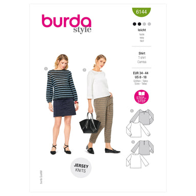 Burda Sewing Pattern 6144 Top from Jaycotts Sewing Supplies