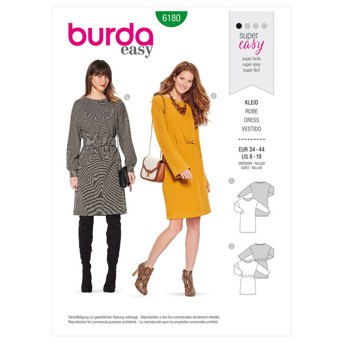 Burda 6180 Shirtdress Pattern from Jaycotts Sewing Supplies