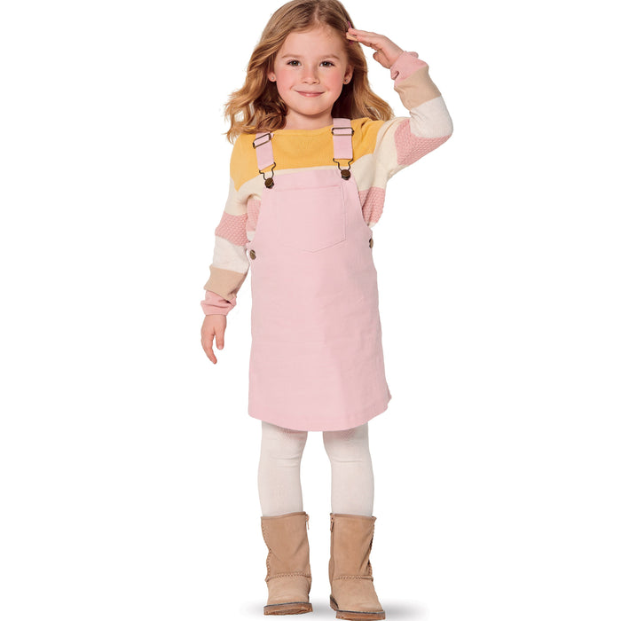 Burda Sewing Pattern 9287 Children's Bibbed skirt – Pinafore from Jaycotts Sewing Supplies