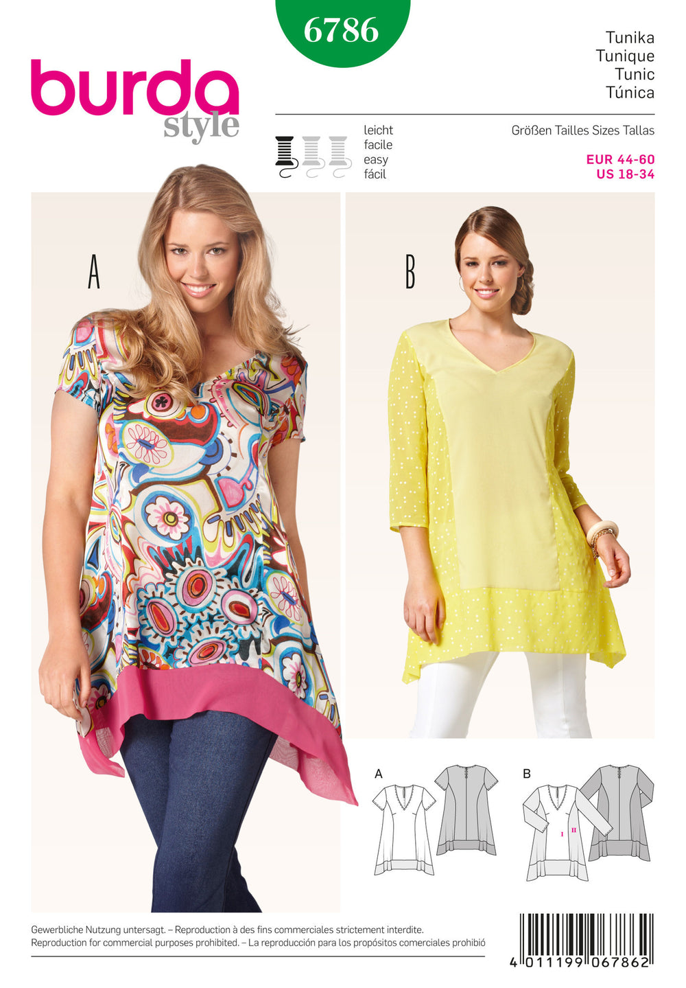 BD6786 Misses Tunic | Easy from Jaycotts Sewing Supplies