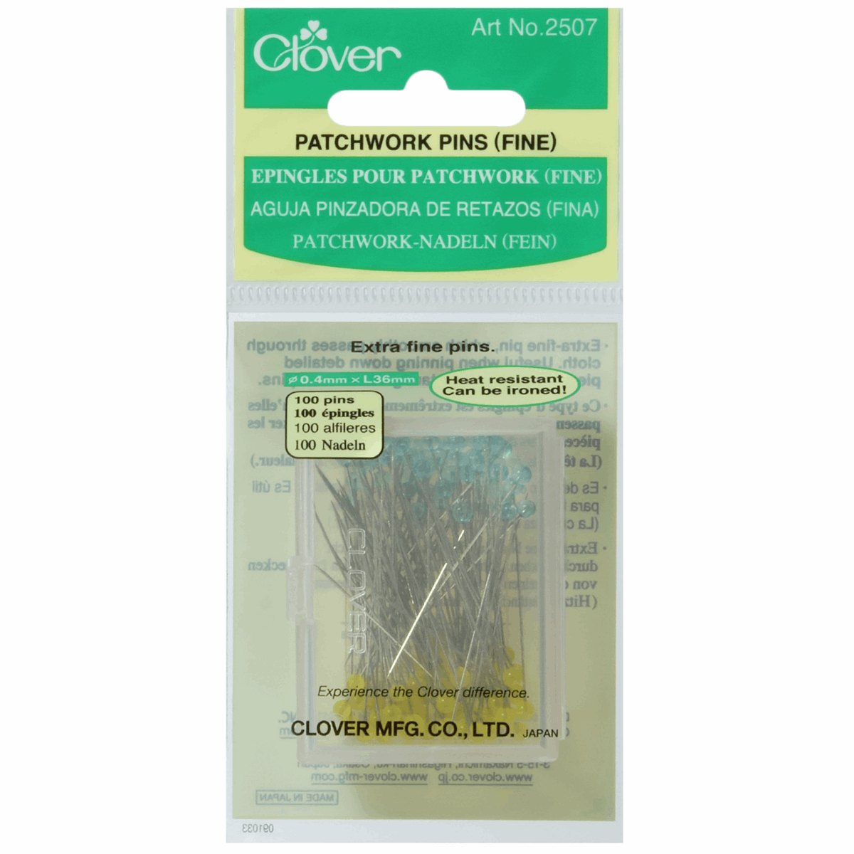 Clover Fine Patchwork Pins | Pack of 100 from Jaycotts Sewing Supplies
