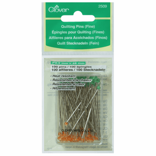 Clover 2509 Quilting Pins Fine | Pack of 100 from Jaycotts Sewing Supplies