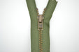 Metal Dress Zip | Antique Brass - KHAKI from Jaycotts Sewing Supplies
