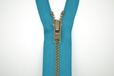 Metal Dress Zip | Antique Brass - JADE from Jaycotts Sewing Supplies