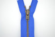 Metal Dress Zip | Antique Brass - ROYAL BLUE from Jaycotts Sewing Supplies