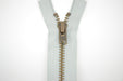 Metal Dress Zip | Antique Brass - LIGHT GREY from Jaycotts Sewing Supplies