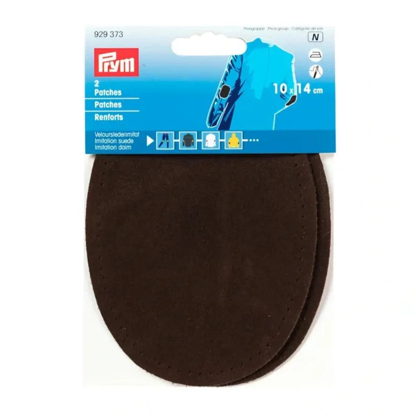 Prym Brown Elbow Patches Imitation Leather from Jaycotts Sewing Supplies