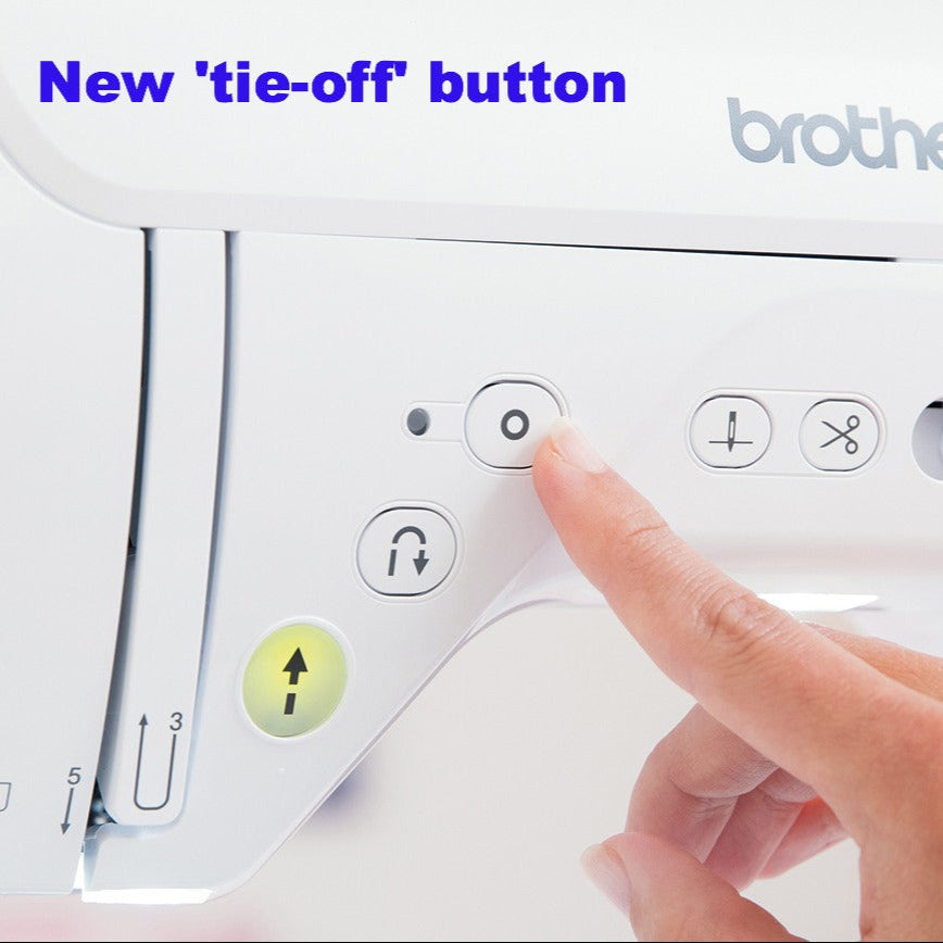 Brother Innov-is F420 sewing machine tie off button at Jaycotts Sewing Supplies