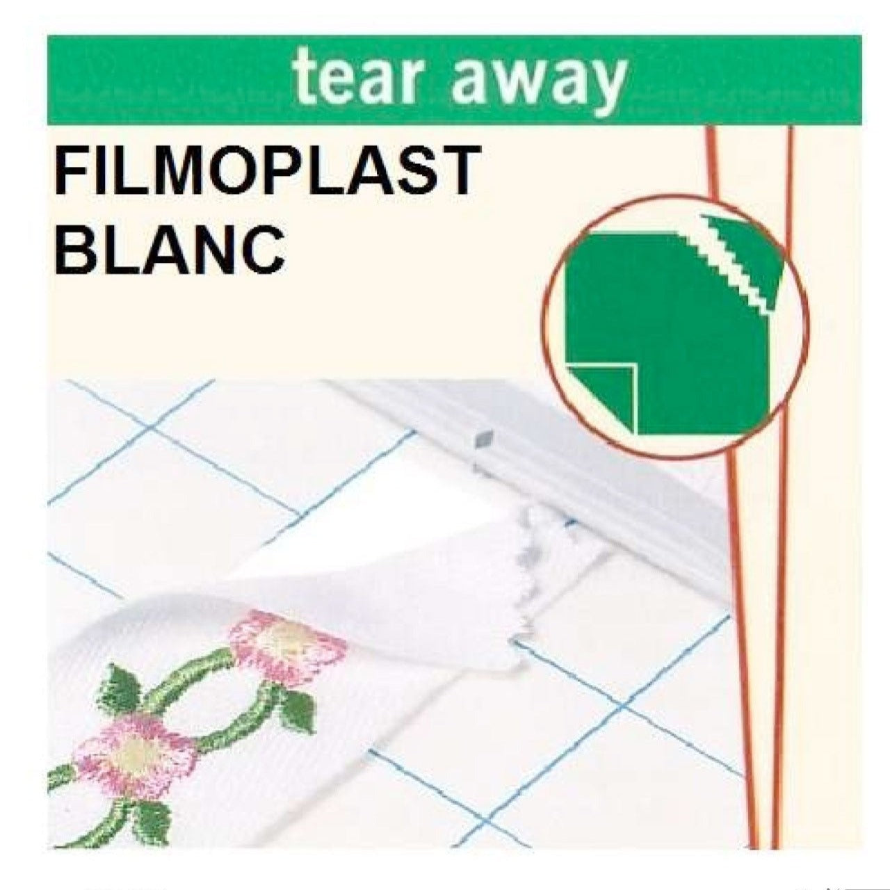 Filmoplast Embroidery Stabiliser Sticky Self Adhesive Backing Full Roll  50cm x 25m - Couling Sewing Machines