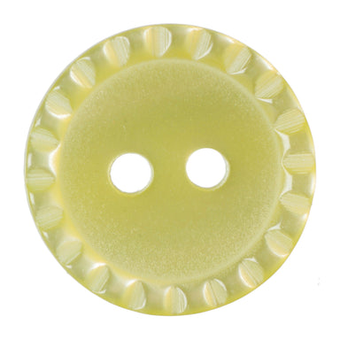 Crimped edge buttons - Yellow - pk of 5 from Jaycotts Sewing Supplies