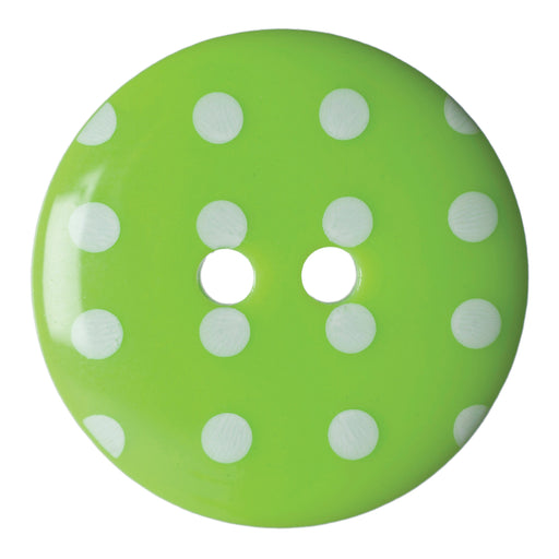 Buttons: Deco #04 Green (White Polka Dots) from Jaycotts Sewing Supplies