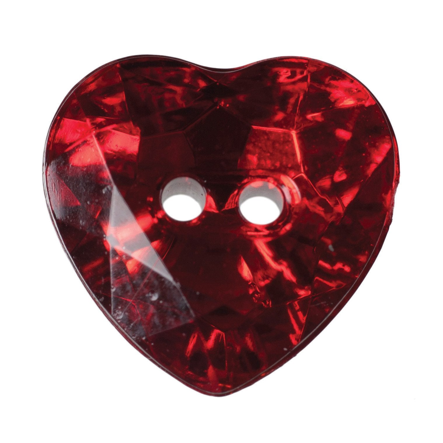 Buttons: Deco #01 Shiny Red Heart from Jaycotts Sewing Supplies
