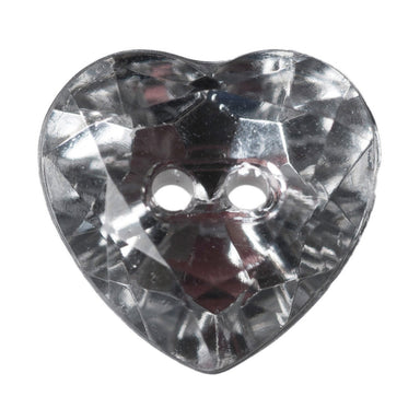 Buttons: Deco #01 Clear / Transparent Heart from Jaycotts Sewing Supplies