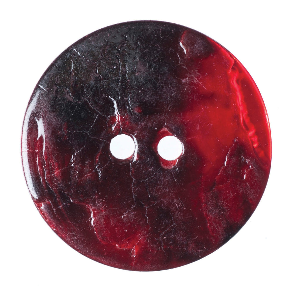 Large Shell Buttons -  Blood Red pk of 2 from Jaycotts Sewing Supplies
