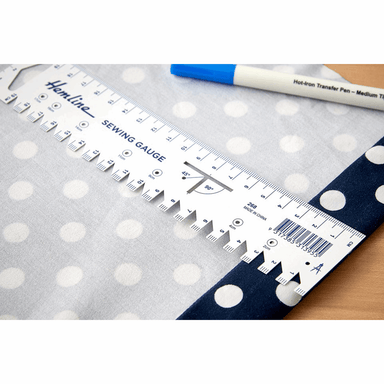 Sewing & Knitting Gauge Size Measure Ruler with Sliding Adjustable Marker