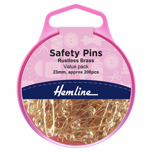 Small Brass Safety Pins | Value Pack of 200 from Jaycotts Sewing Supplies