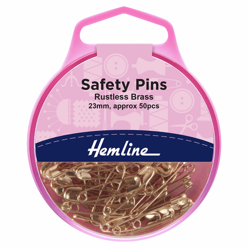 Small Brass Safety Pins, pack of 50 from Jaycotts Sewing Supplies