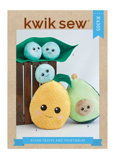 Kwik Sew 4365 Plush Toy Fruits and Vegetables Pattern from Jaycotts Sewing Supplies