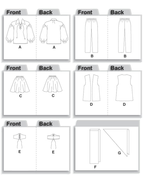 M4952 Misses'/Men's/Boys'/Girls' Costumes from Jaycotts Sewing Supplies