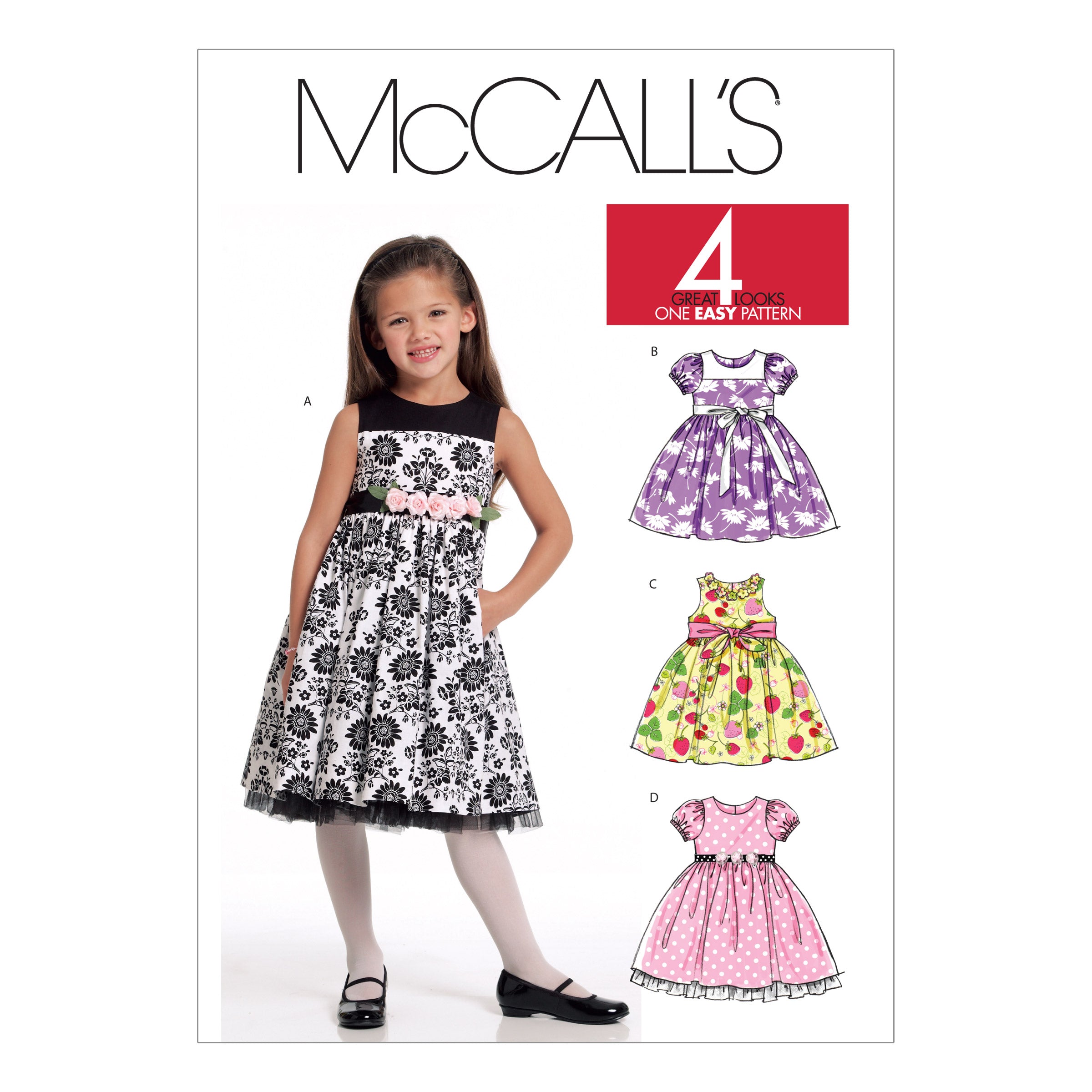 McCall's 5793 Girls' Lined Dresses Pattern from Jaycotts Sewing Supplies