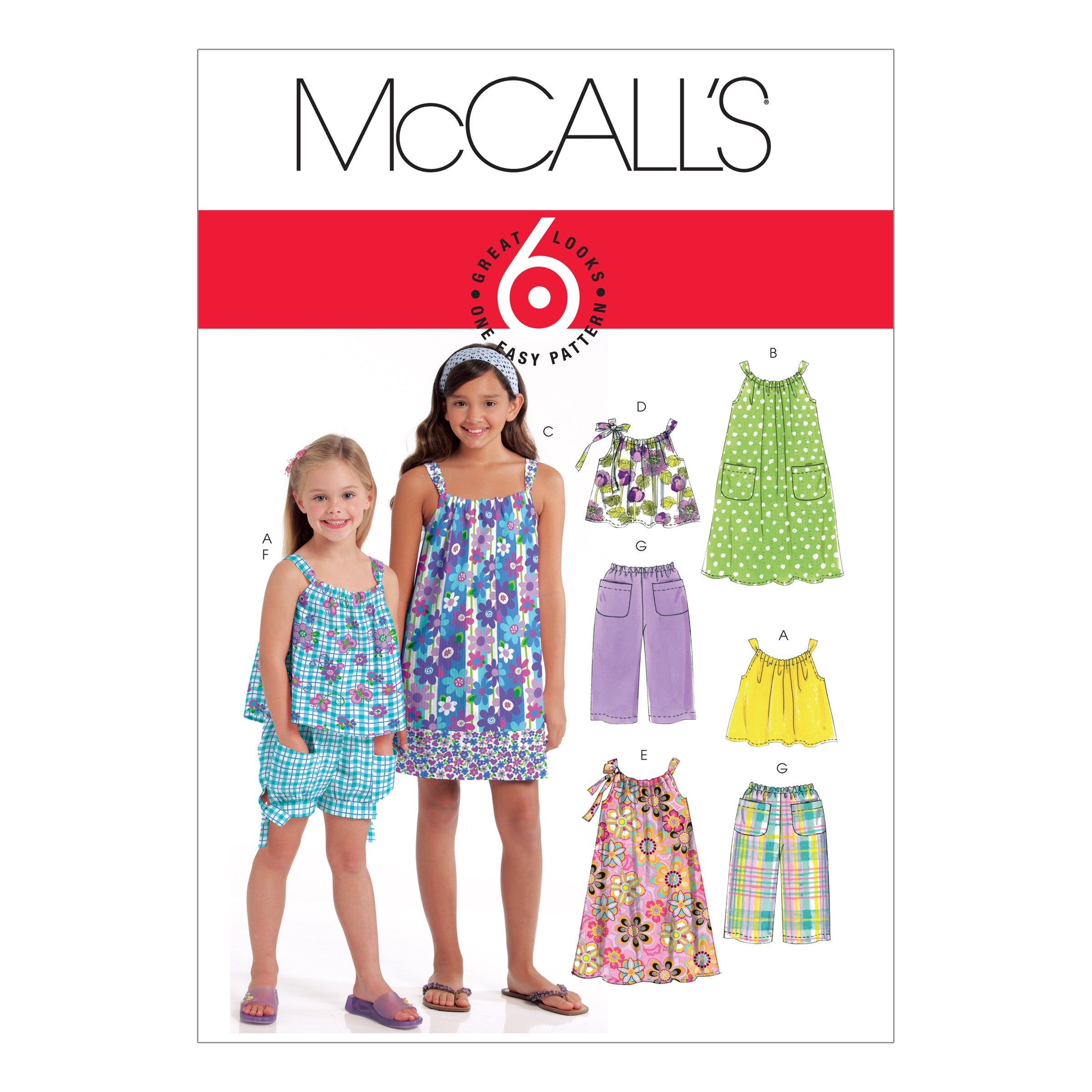 McCall's 5797 Girls' Summer Coordinates Pattern from Jaycotts Sewing Supplies