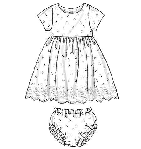 M6015 Infants' Lined Dresses, Panties & Headband from Jaycotts Sewing Supplies