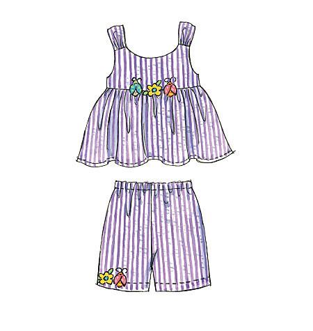 M6017 Toddlers'/Children's Tops, Dresses, Shorts & Pants from Jaycotts Sewing Supplies