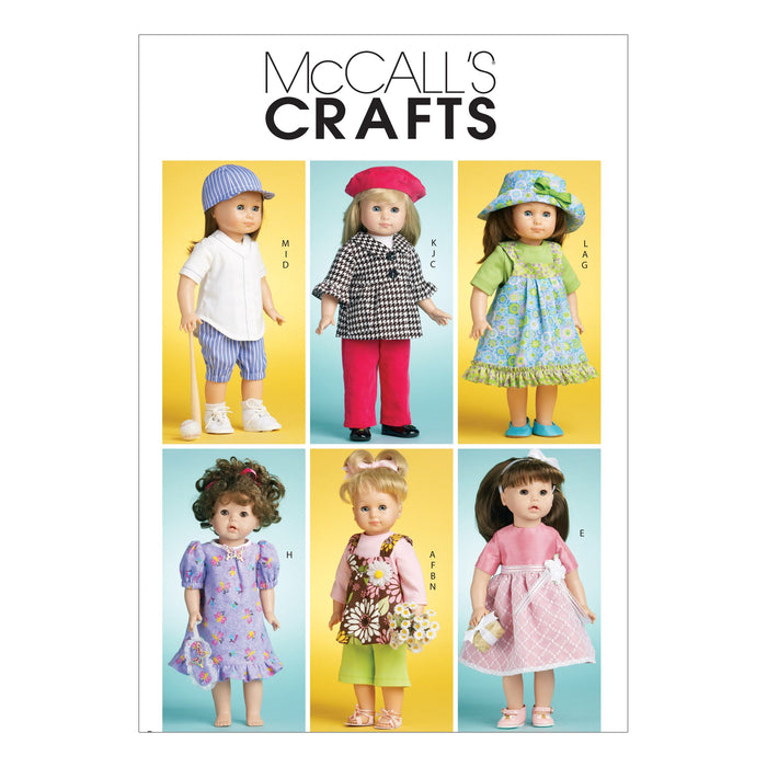 McCall's Sewing Pattern 6137 Clothes For 18 inch Doll from Jaycotts Sewing Supplies