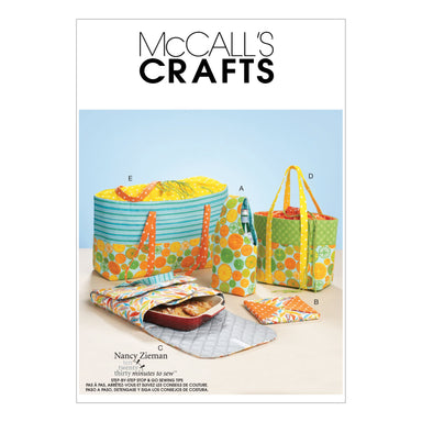 McCall's 6338 Carriers, Hot Pad and Picnic Totes Pattern | by Nancy Zieman from Jaycotts Sewing Supplies