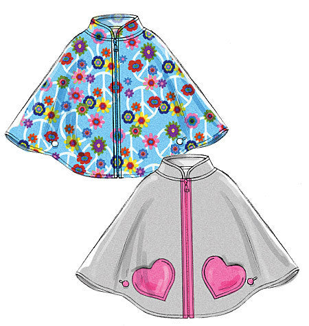 M6431 Girls' Poncho Coats from Jaycotts Sewing Supplies
