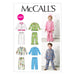 McCall's 6458 Kid's Pyjama Tops and Pants Pattern from Jaycotts Sewing Supplies