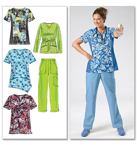 M6473 Misses'/Women's Medical Scrubs from Jaycotts Sewing Supplies