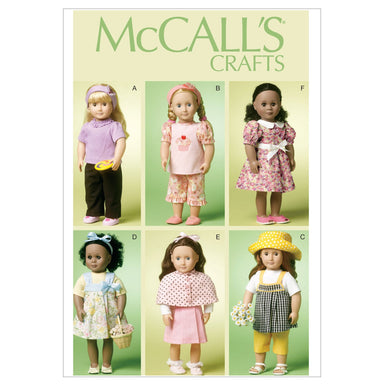 McCall's sewing pattern 6526 for 18 inch  Doll Clothes from Jaycotts Sewing Supplies