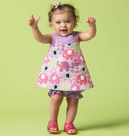 McCall's Sewing Pattern: M6912 Infants' Reversible Top, Dresses ...