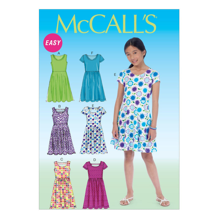 M7079 Girls'/Girls' Plus Dresses from Jaycotts Sewing Supplies