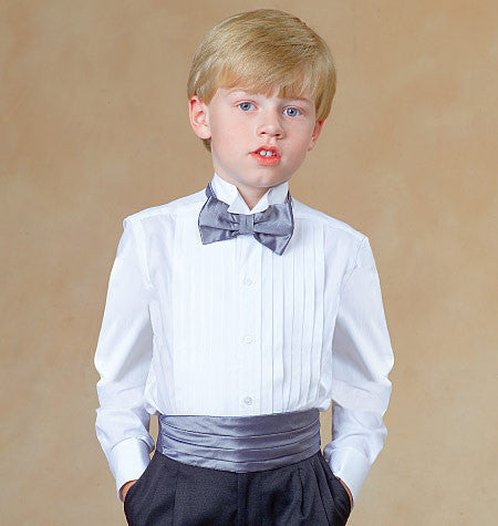 M7223 Children's/Boys' Lined Vests, Cummerbund, Bow Tie and Neck from Jaycotts Sewing Supplies