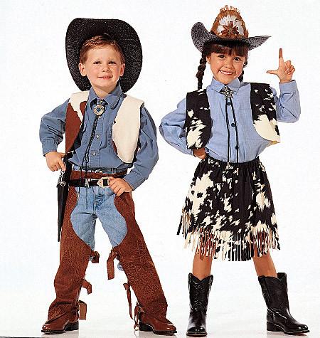 M7226 Children's, Boys' and Girls' Cowboys Costumes Pattern from Jaycotts Sewing Supplies