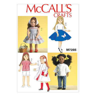 M7266 18" Retro Doll Clothes from Jaycotts Sewing Supplies