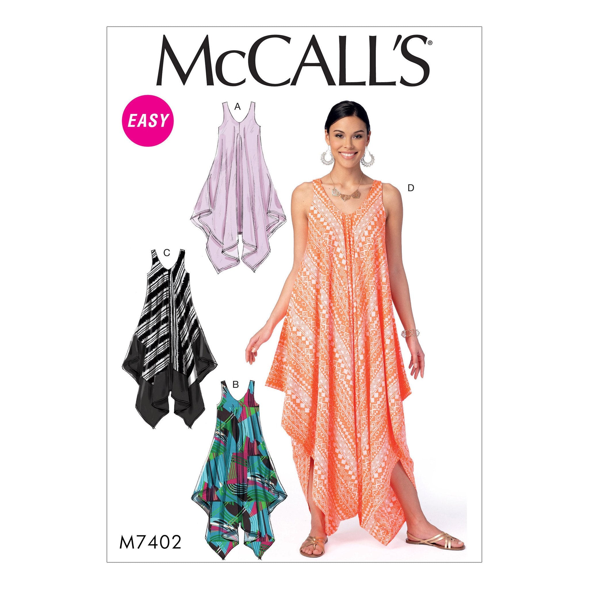 M7402 Dresses and Jumpsuit McCalls pattern from Jaycotts Sewing Supplies