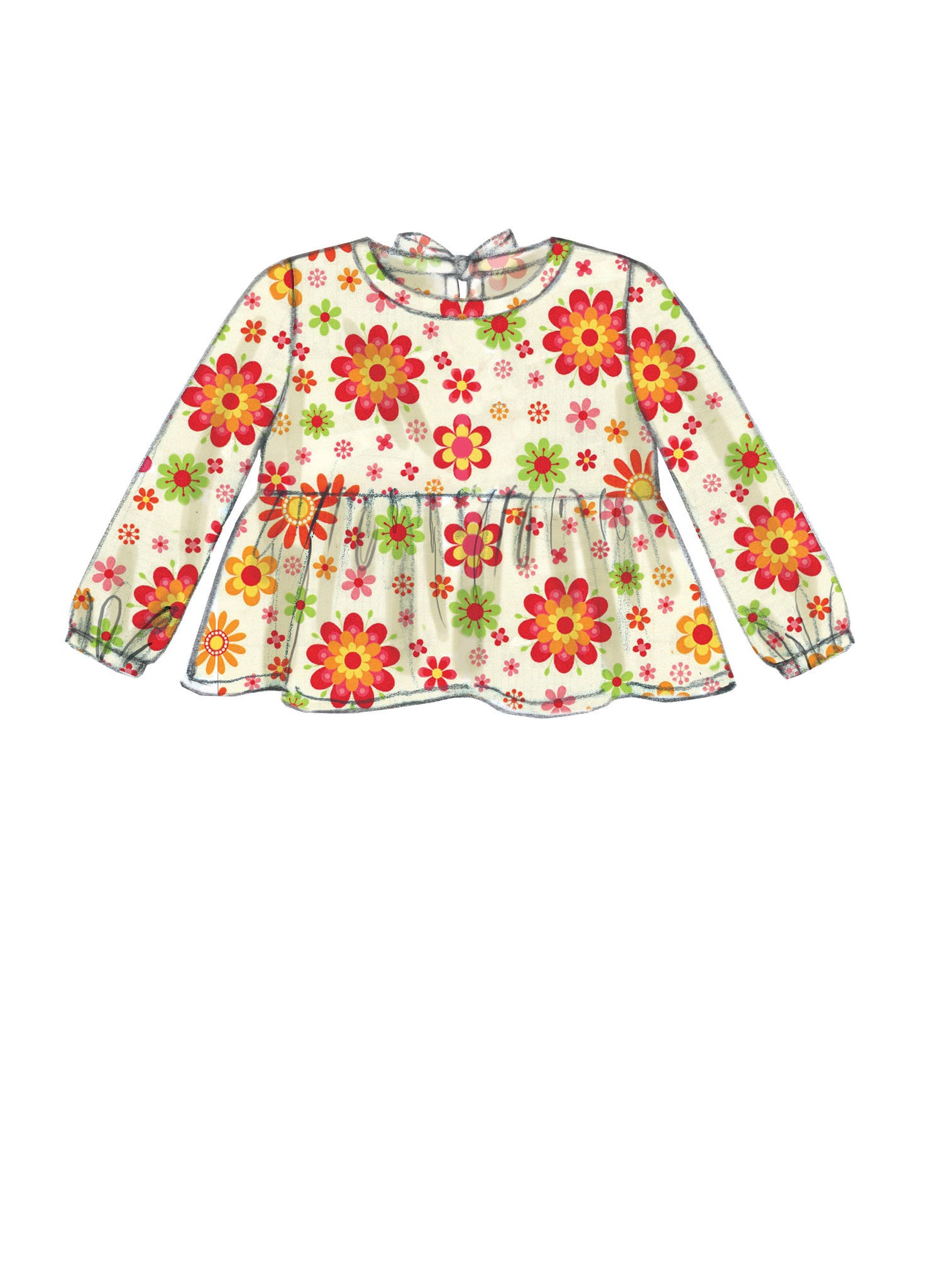 M7458 Toddlers' Gathered Tops, Dresses and Leggings from Jaycotts Sewing Supplies