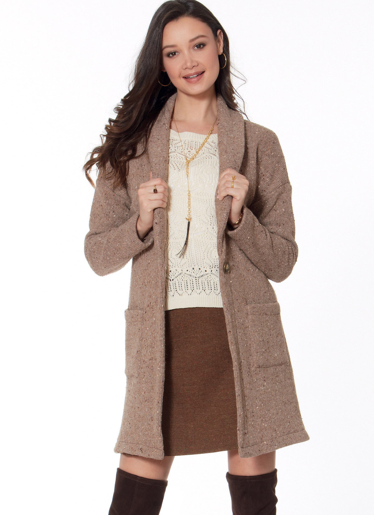 McCall's Sewing Pattern 7476 Misses' Drop-Shoulder Vest and Cardigans