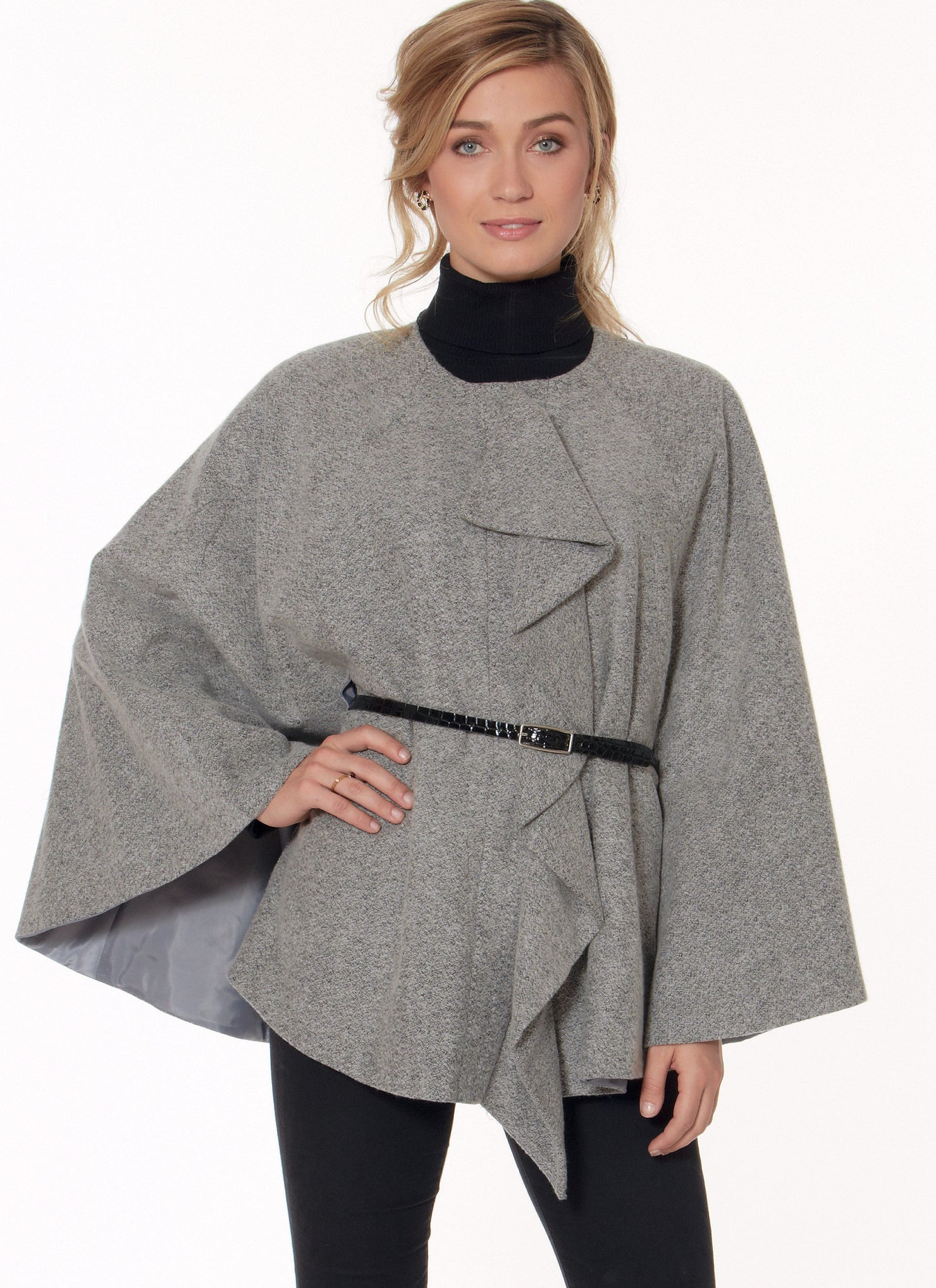 M7477 Misses' Hooded, Collared or Collarless Capes — jaycotts.co.uk ...