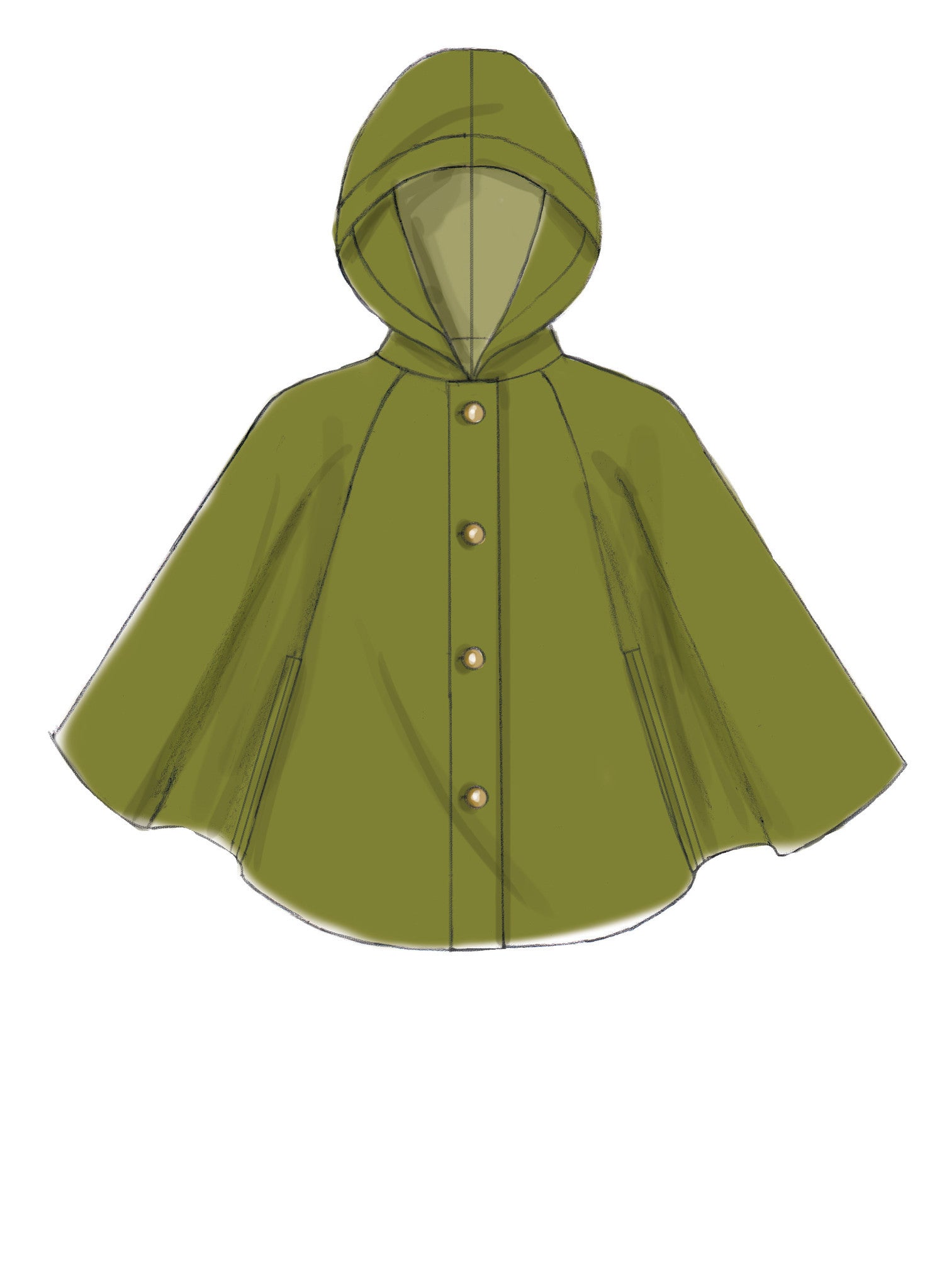 M7477 Misses' Hooded, Collared or Collarless Capes from Jaycotts Sewing Supplies