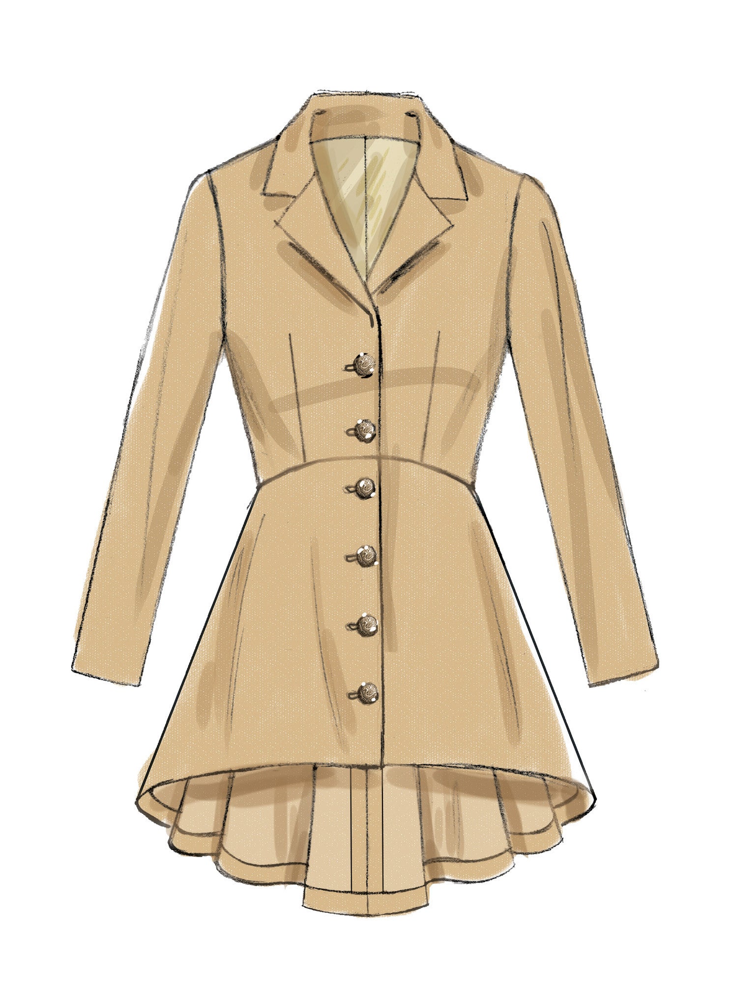 M7513 Misses' Notch-Collar, Peplum Jackets from Jaycotts Sewing Supplies
