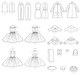 M7550 Retro-Style Clothes and Accessories for 11&frac12;" Doll from Jaycotts Sewing Supplies