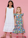 M7558 Girls' Sleeveless and Ruffle Sleeve Empire-Waist Dresses from Jaycotts Sewing Supplies