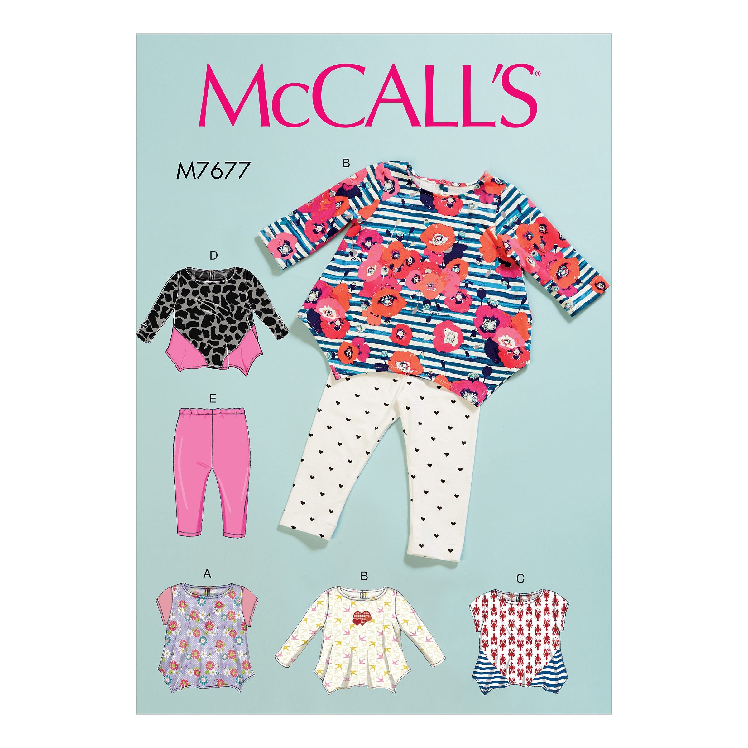 M7677 Infants Contrast Tops and Leggings from Jaycotts Sewing Supplies