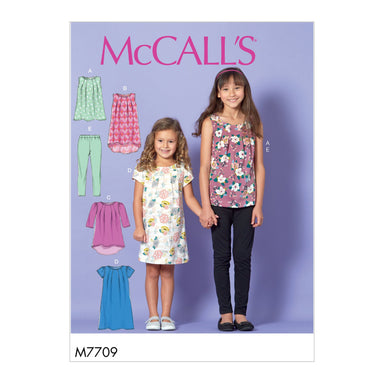 M7709 Tops, Dresses and Leggings Pattern from Jaycotts Sewing Supplies